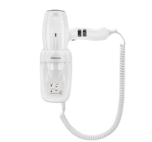 Valera Silent Jet Protect 2000 Shaver White - 2000 W - Professioneller Haartrockner für die Wandmontage mit Rasiersteckdose